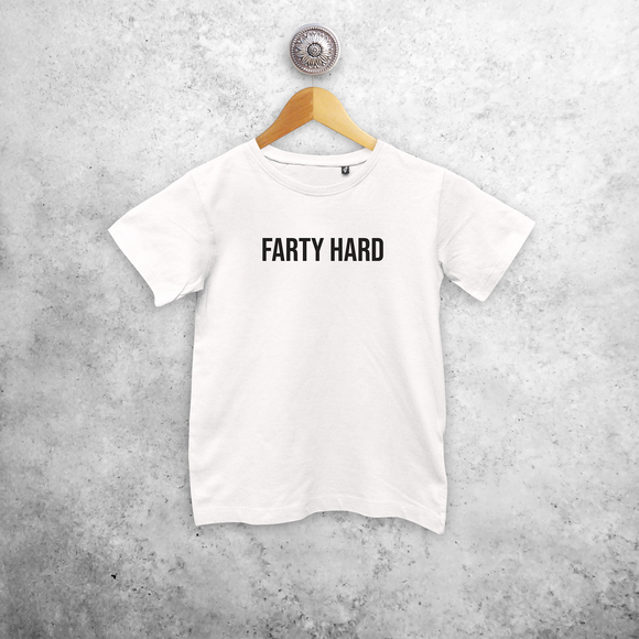 'Farty hard' kind shirt met korte mouwen