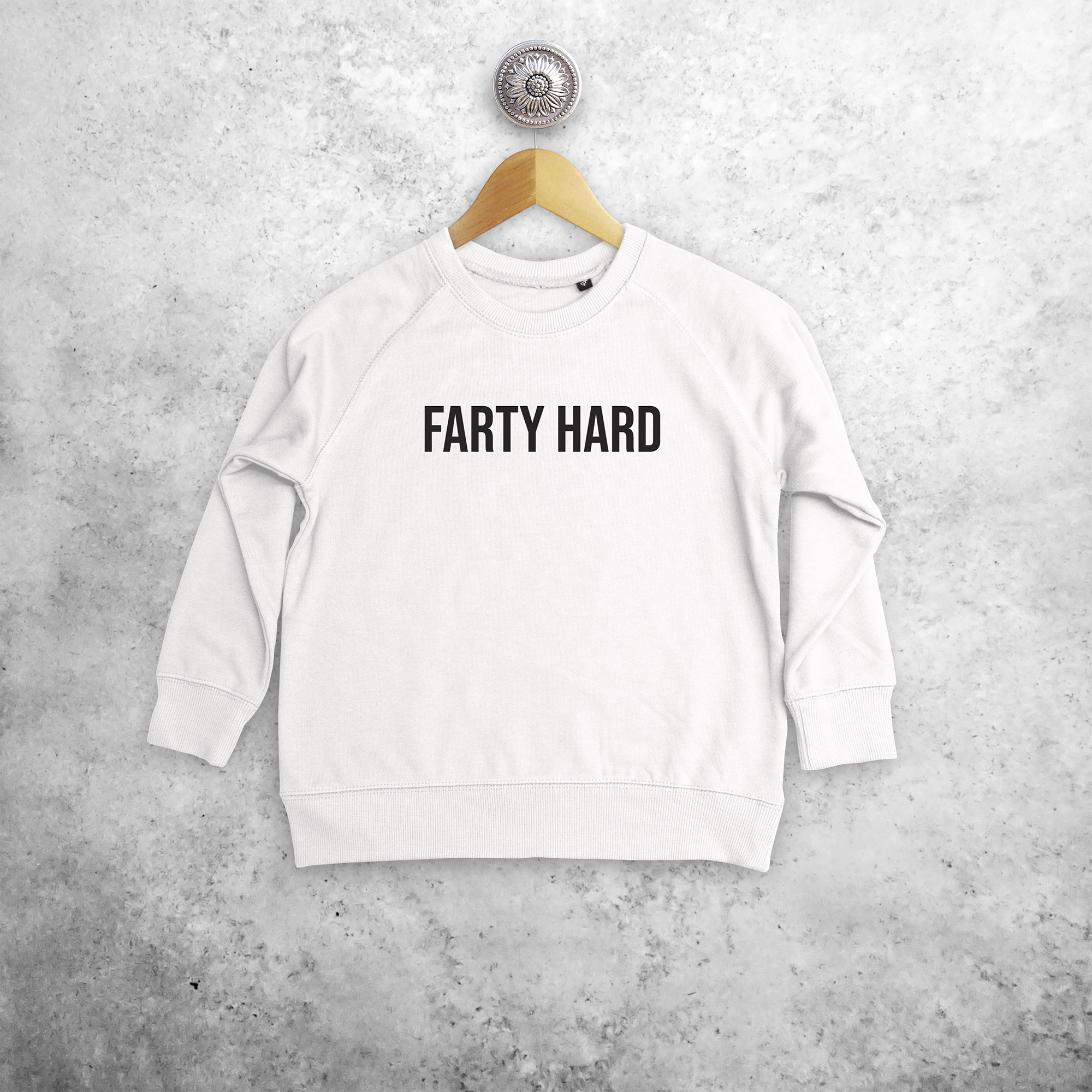 'Farty hard' kids sweater