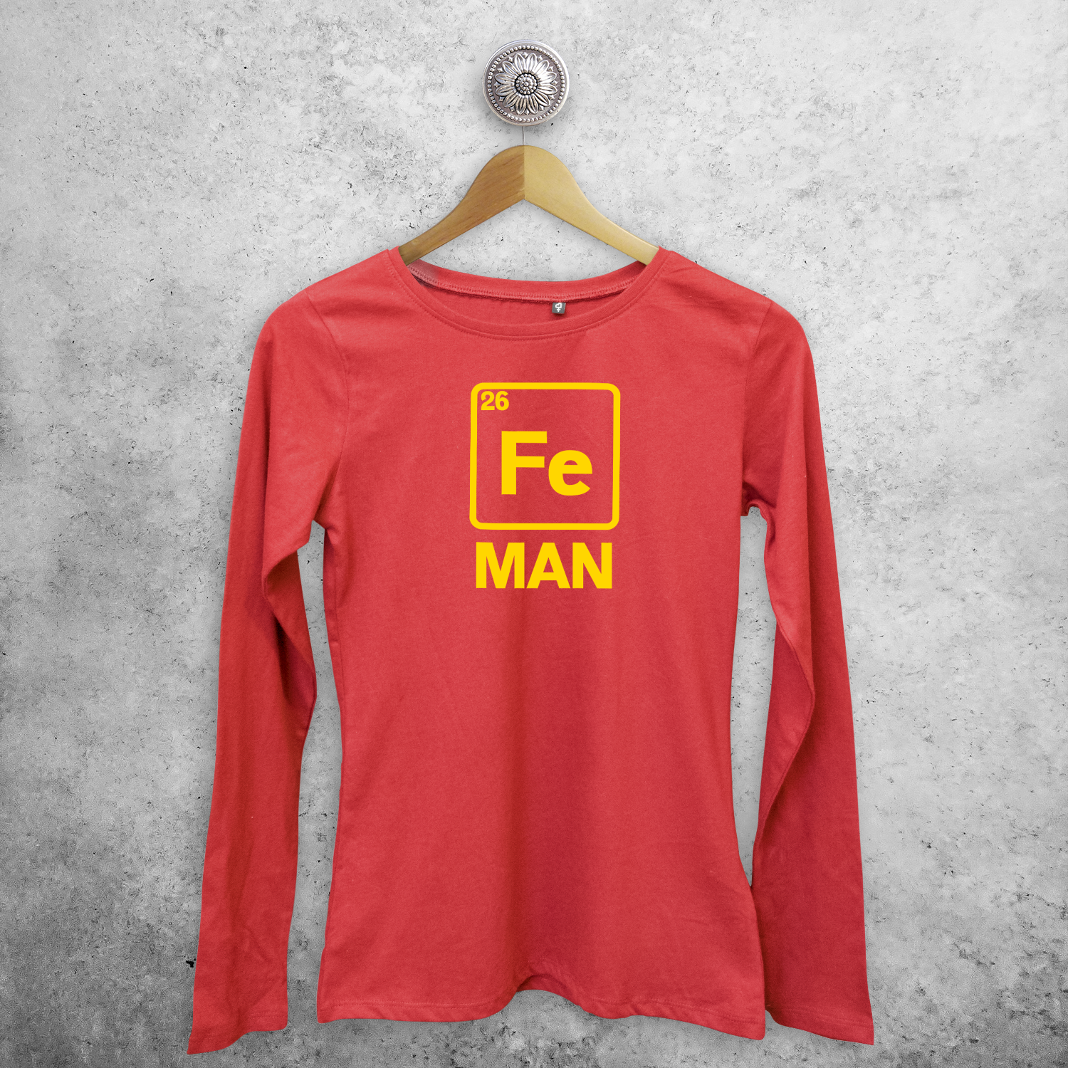 'Fe man' adult longsleeve shirt