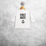 'First mate' baby shirt met lange mouwen