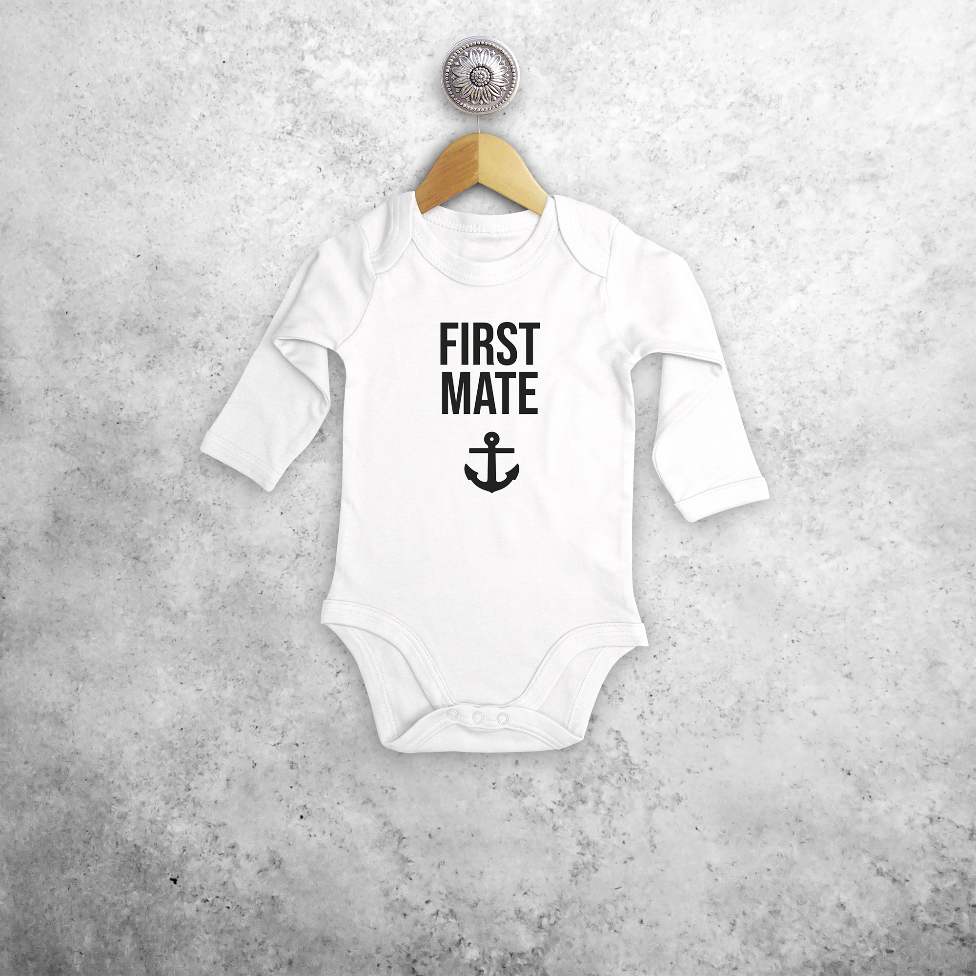'First mate' baby longsleeve bodysuit