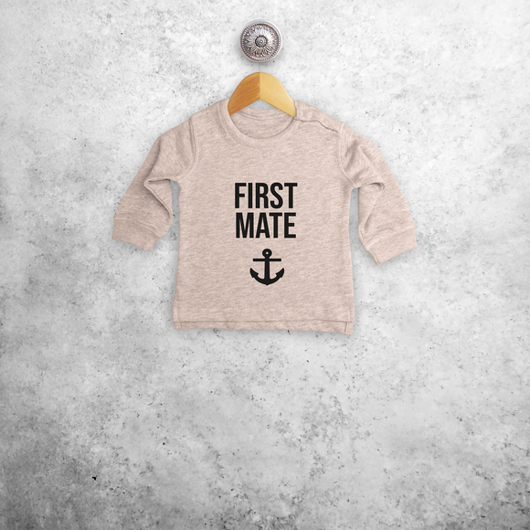 'First mate' baby sweater