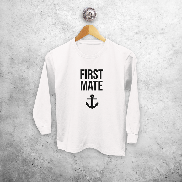 'First mate' kind shirt met lange mouwen