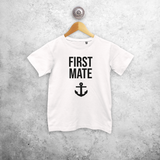 'First mate' kind shirt met korte mouwen