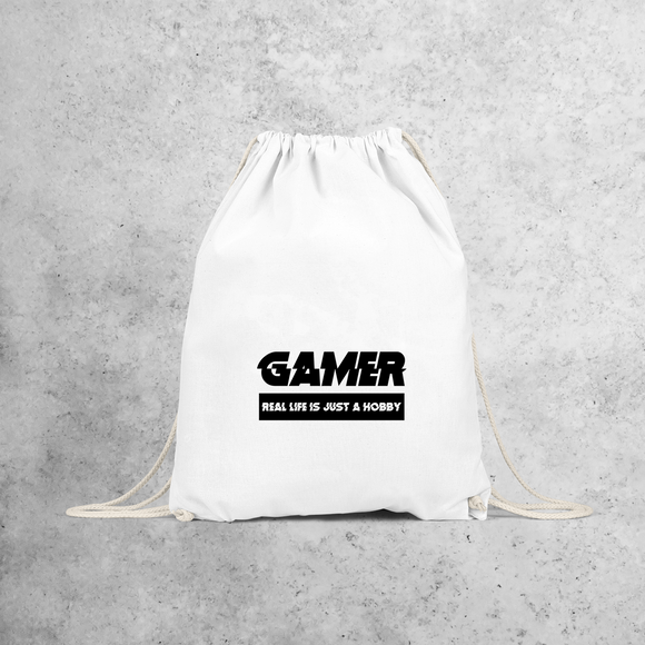 ‘Gamer – Real life is just a hobby’ backpack