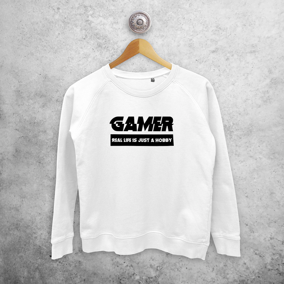 ‘Gamer – Real life is just a hobby’ sweater