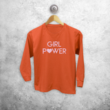 Girl power' kind shirt met lange mouwen