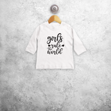 'Girls rule the world' baby shirt met lange mouwen