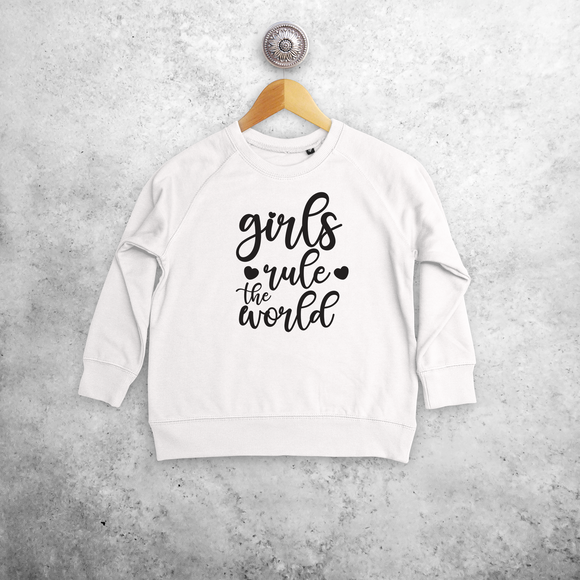 'Girls rule the world' kids sweater