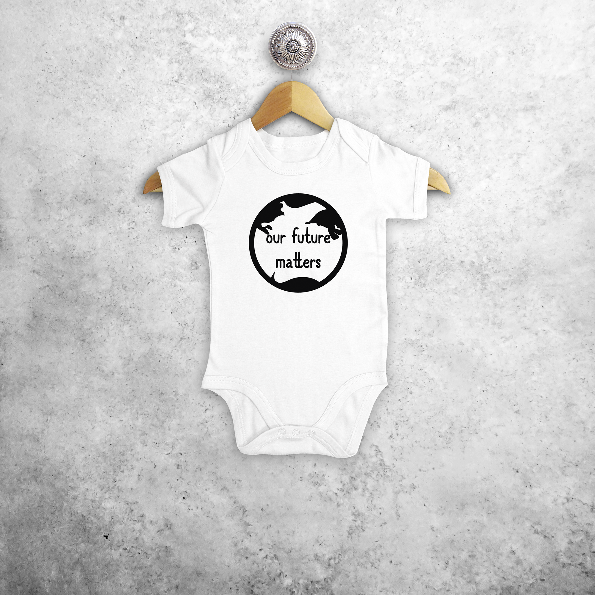 'Our future matters' baby shortsleeve bodysuit