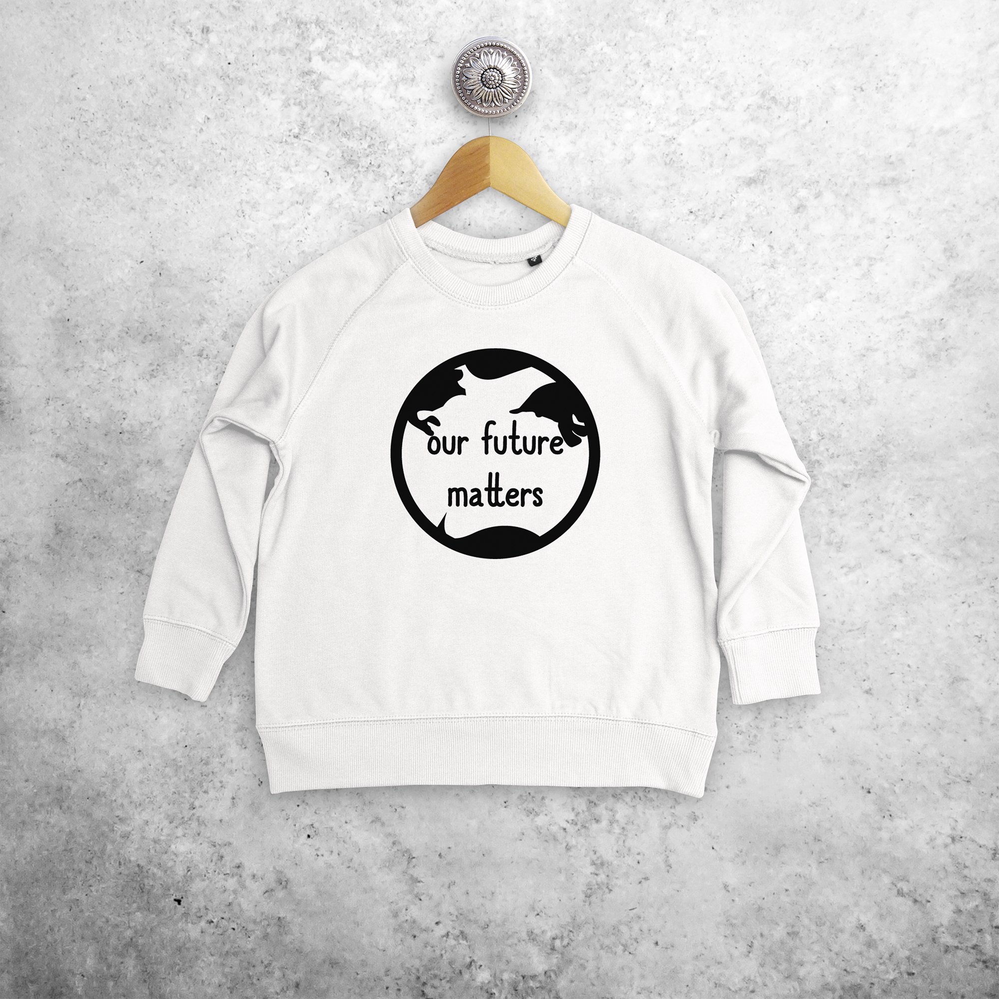 'Our future matters' kids sweater