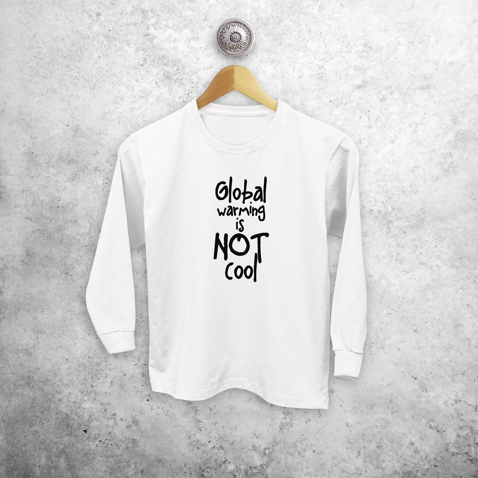 'Global warming is not cool' kids longsleeve shirt