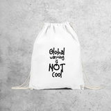 'Global warming is not cool' backpack