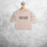 'Good heart, bad mouth' baby sweater