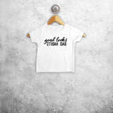 'Good looks - Bad habits' baby shirt met korte mouwen