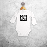 'GRL PWR' baby longsleeve bodysuit