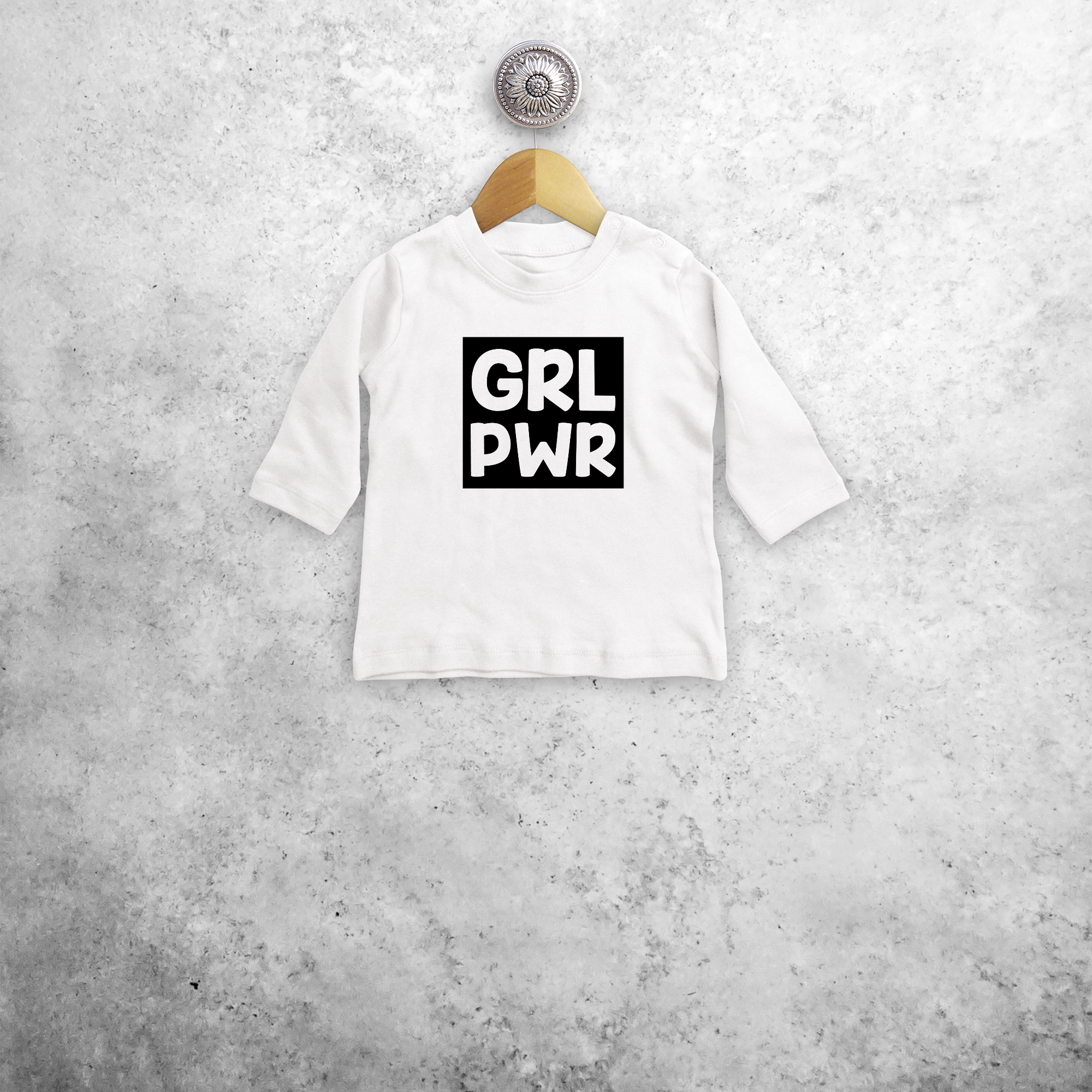 'GRL PWR' baby longsleeve shirt