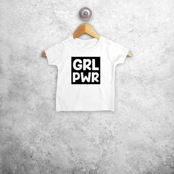 'GRL PWR' baby shortsleeve shirt