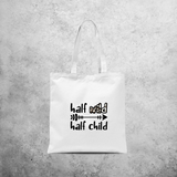 'Half wild, Half child' tote bag