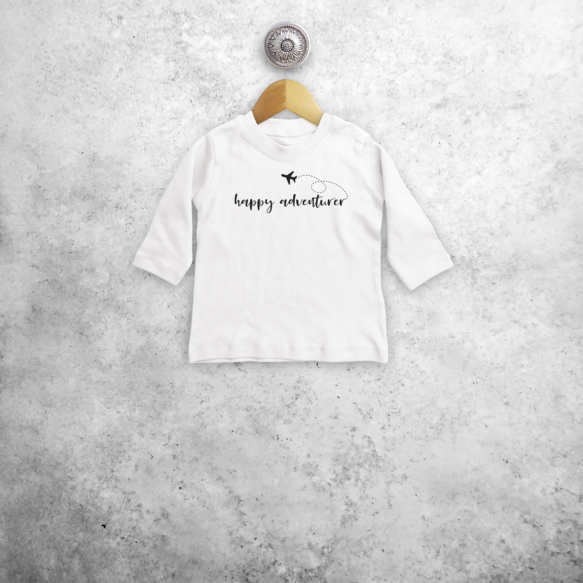 'Happy adventurer' baby longsleeve shirt