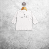 'Happy adventurer' baby shirt met lange mouwen