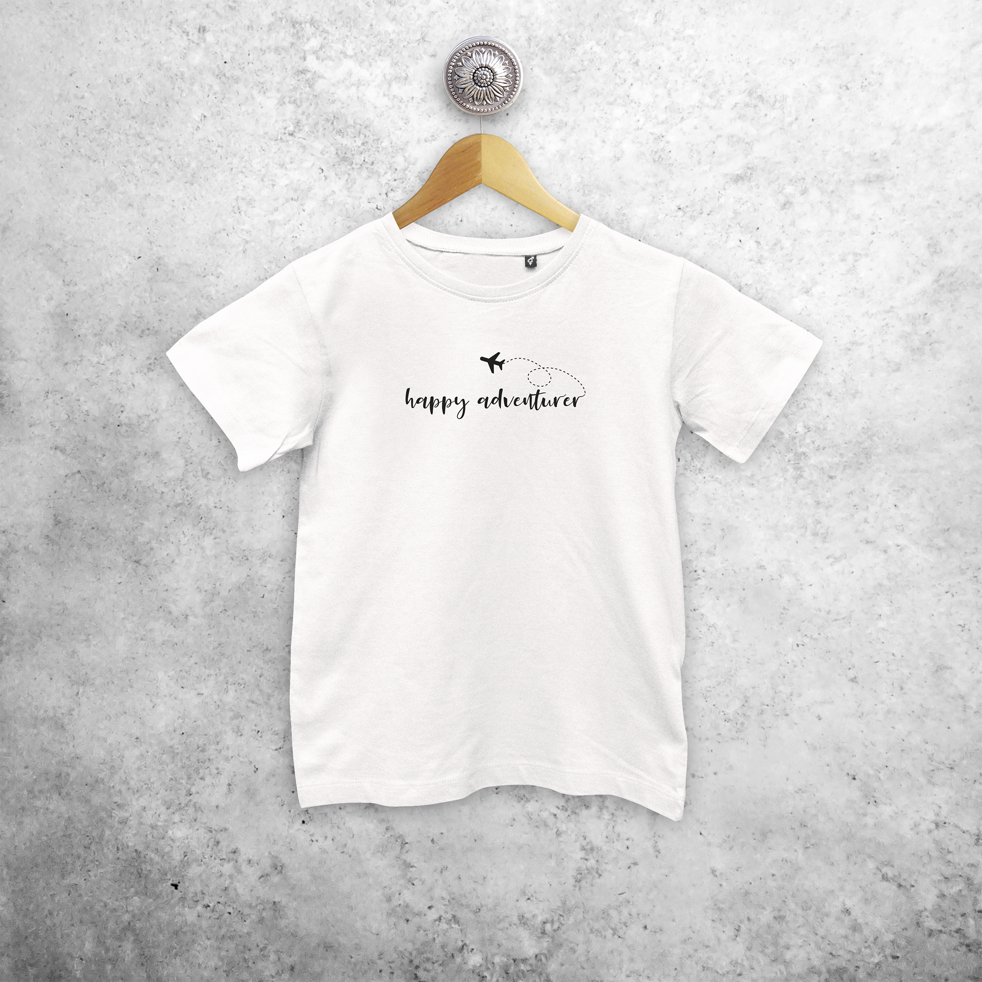'Happy adventurer' kids shortsleeve shirt