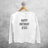 'Happy birthday Jesus' sweater