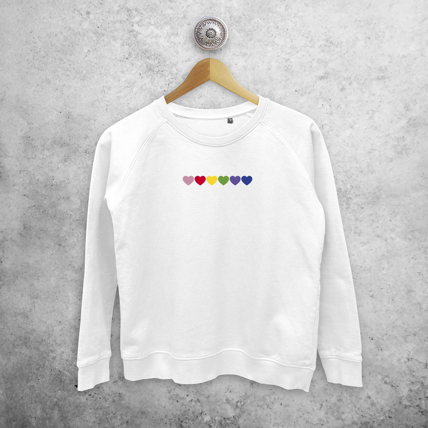 Hearts rainbow sweater