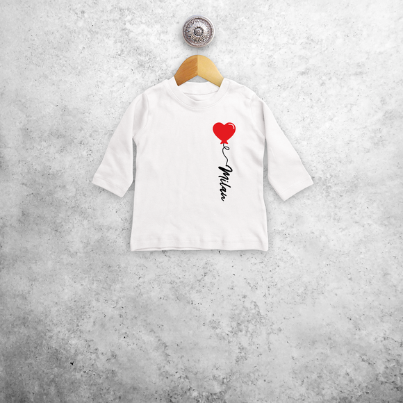 Heart balloon baby longsleeve shirt