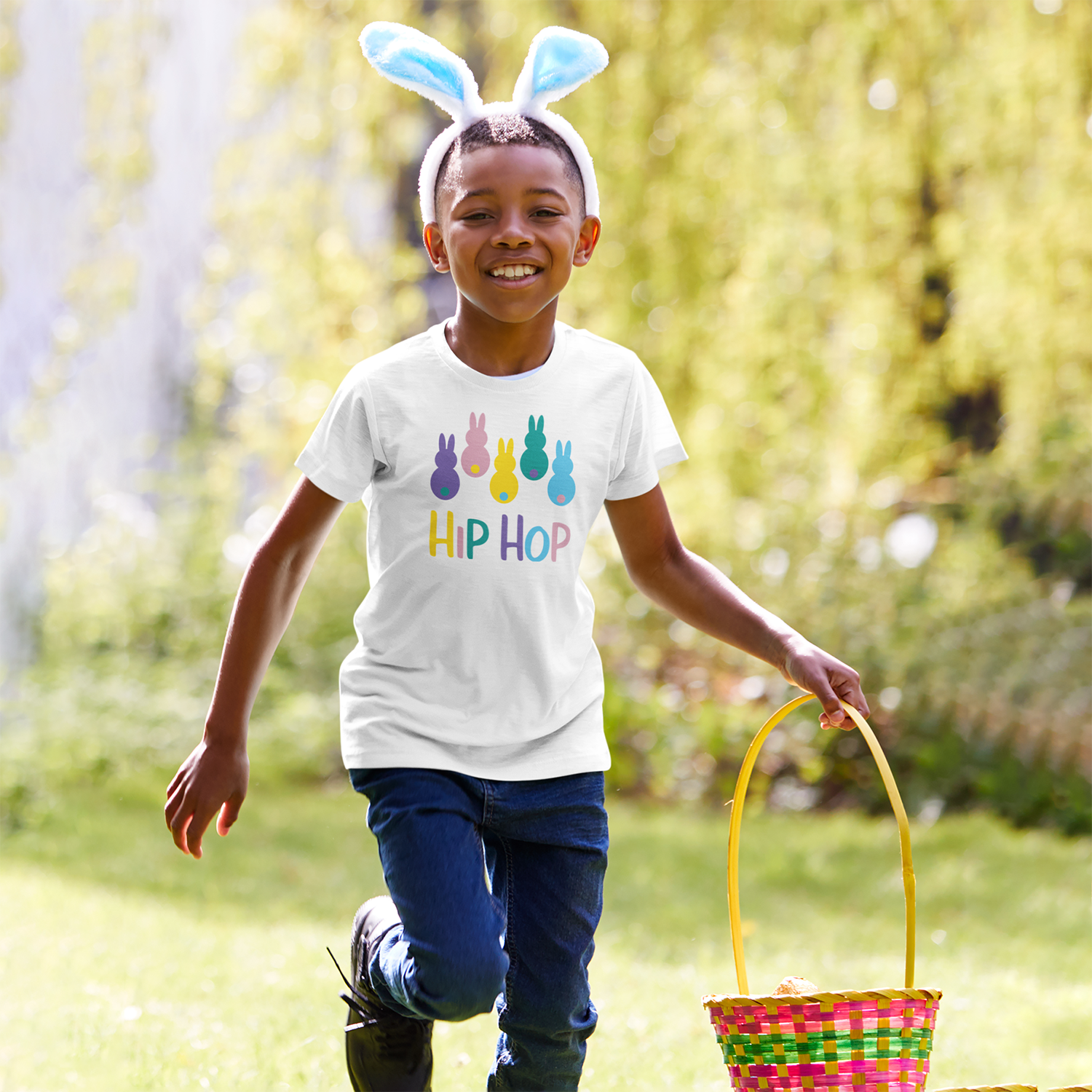 'Hip hop' bunnies kids shortsleeve shirt