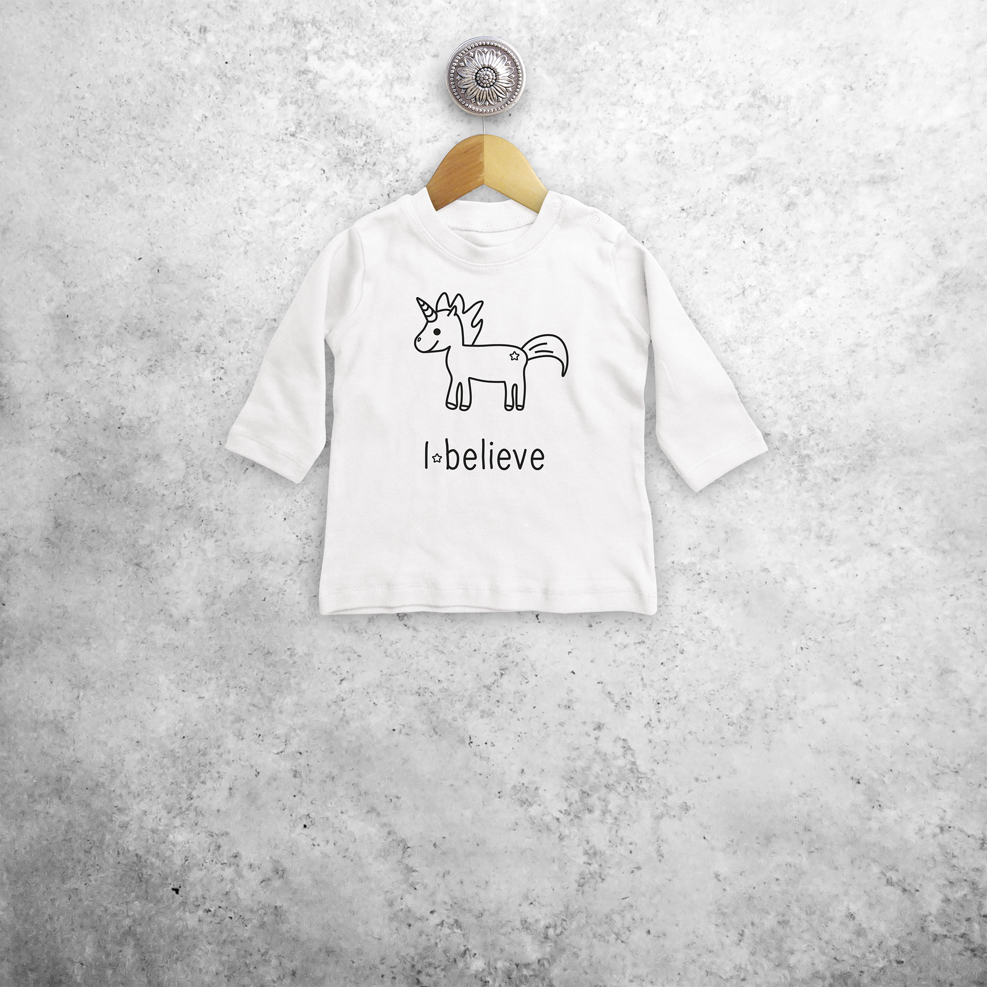 I believe' unicorn baby longsleeve shirt