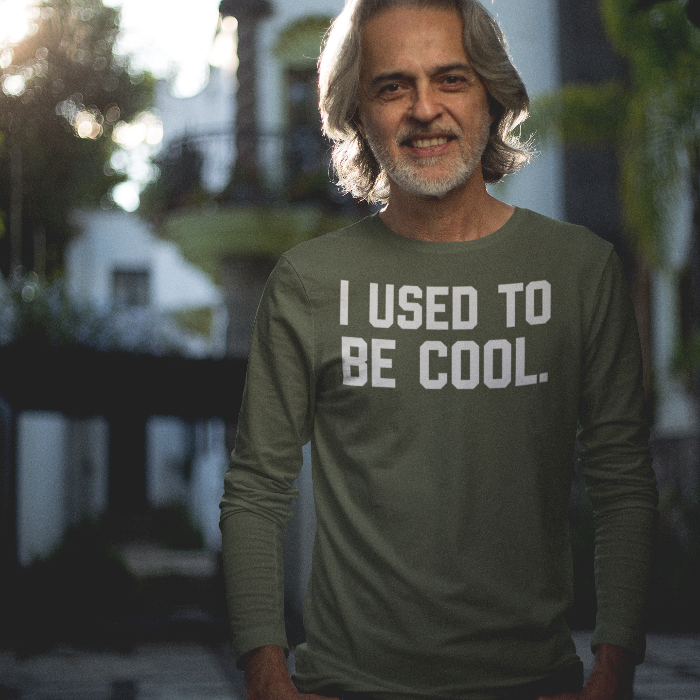'I used to be cool.' adult longsleeve shirt
