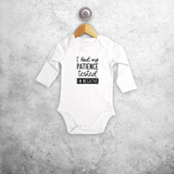 'I had my patience tested - I was negative' baby longsleeve bodysuit