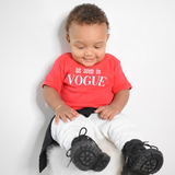 'As seen in Vogue' baby shirt met korte mouwen