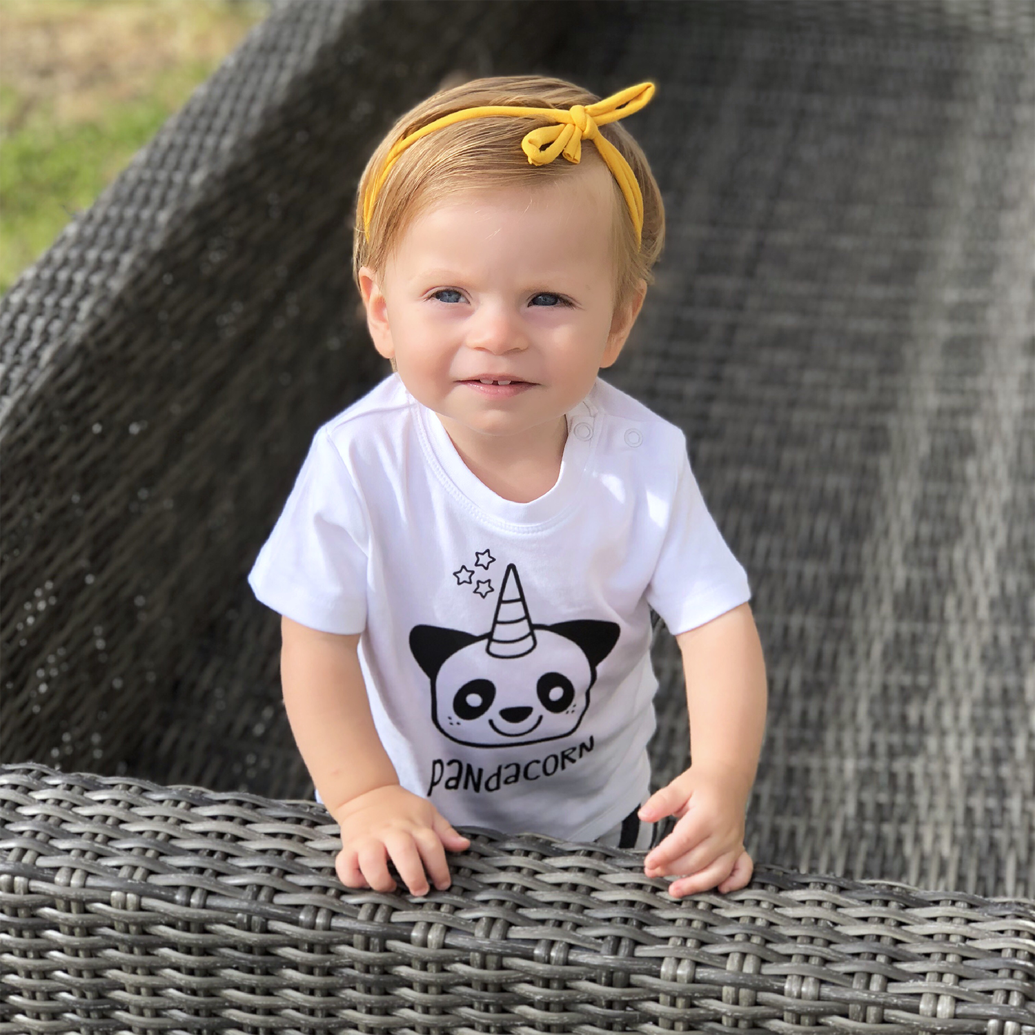 Pandacorn baby shirt met korte mouwen