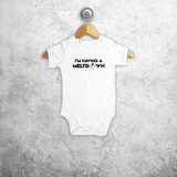 Baby or toddler bodysuit with short sleeves, with ‘I’m having a meltdown’ print by KMLeon.