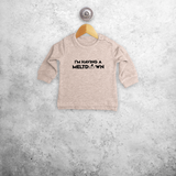 Baby or toddler sweater, with ‘I’m having a meltdown’ print by KMLeon.