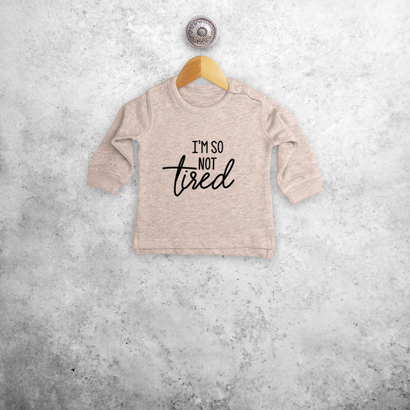'I'm so not tired' baby sweater