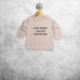 'In my defence, I was left unsupervised' baby sweater