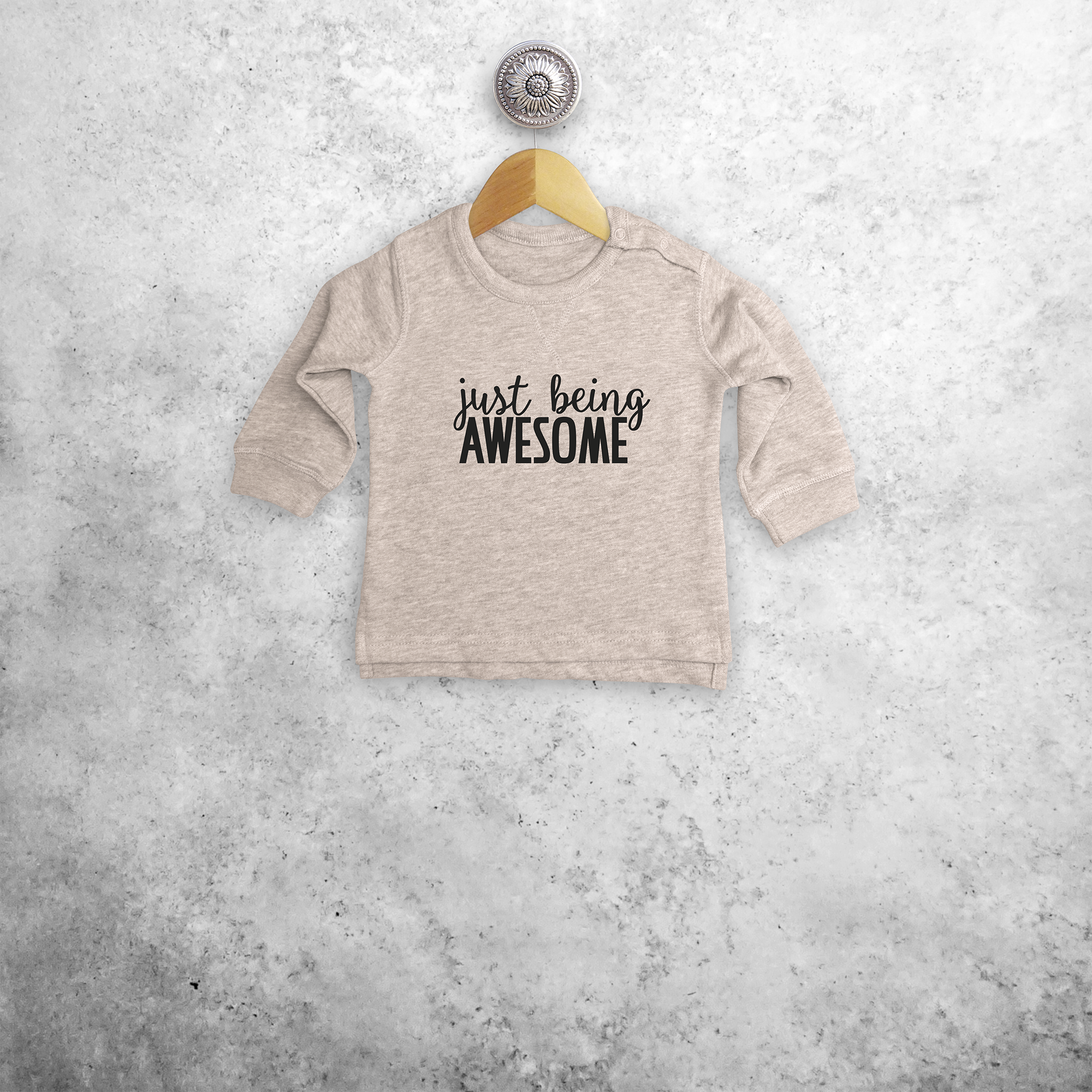 'Just being awesome' baby sweater