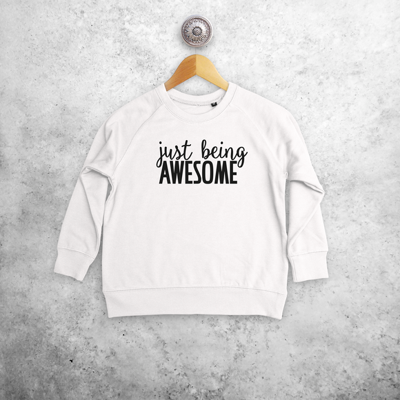 'Just being awesome' kids sweater