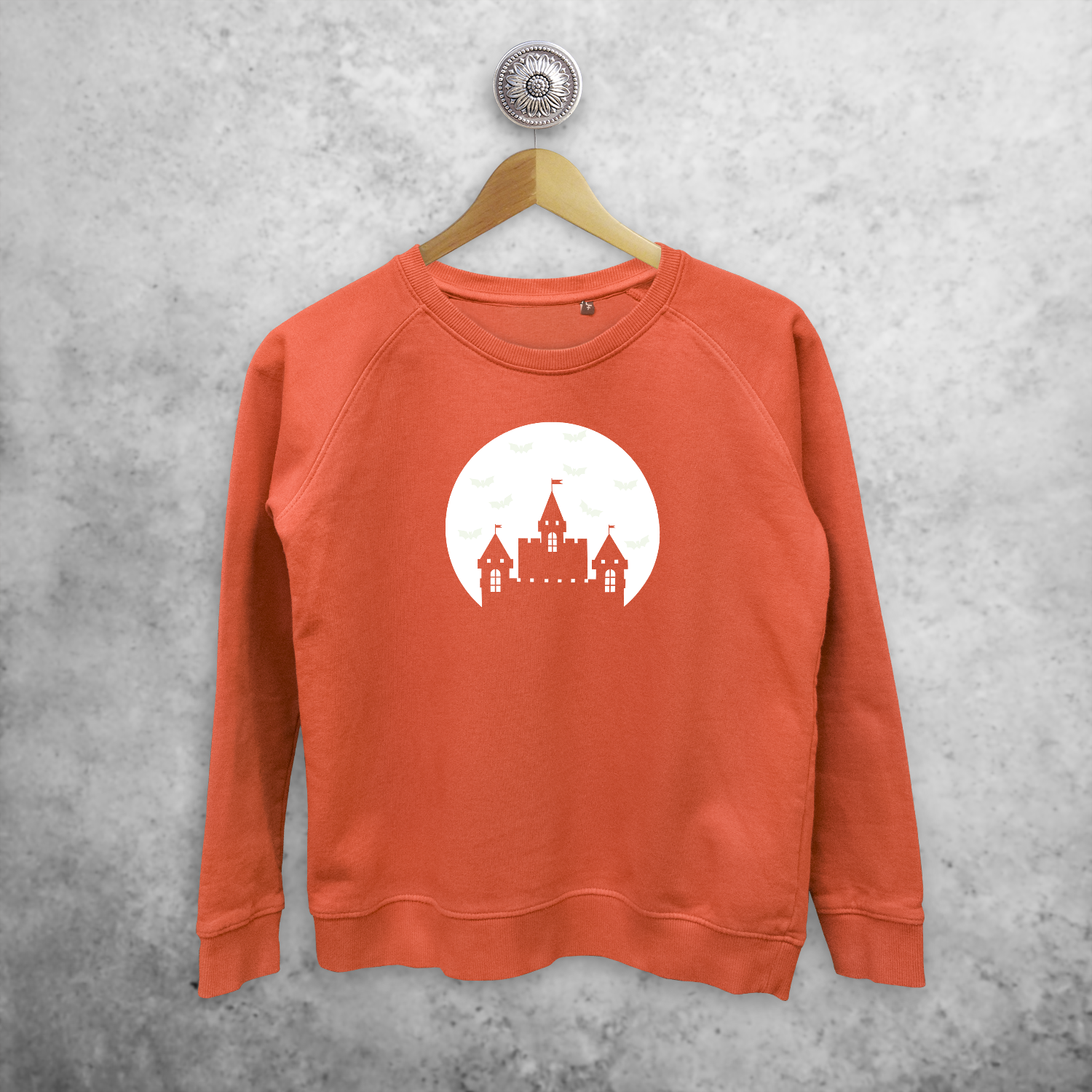 Castle and bats glow in the dark sweater