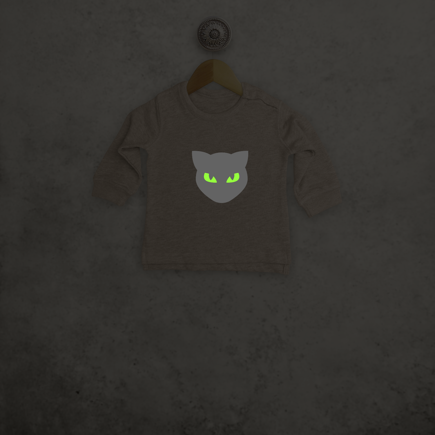 Cat glow in the dark baby sweater