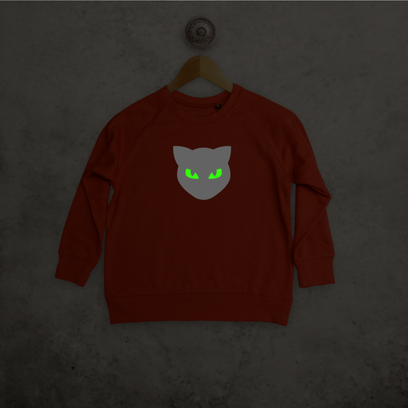 Cat glow in the dark kids sweater