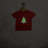 Christmas tree glow in the dark baby shortsleeve shirt