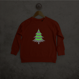 Christmas tree glow in the dark kids sweater