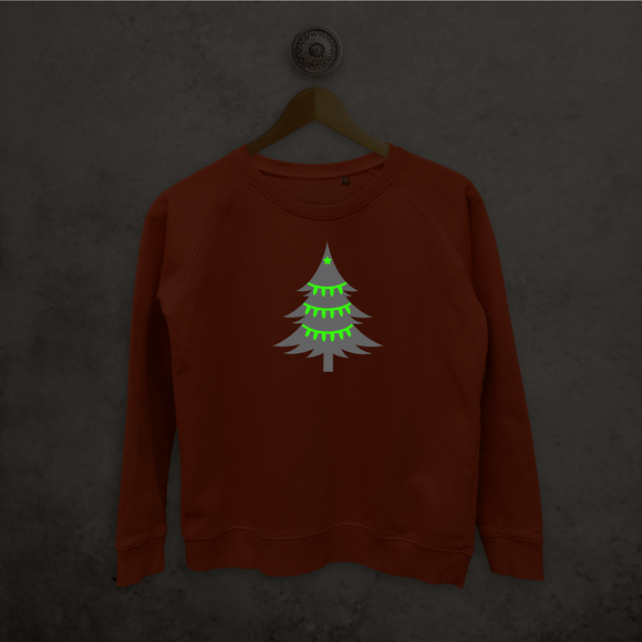 Christmas tree glow in the dark sweater