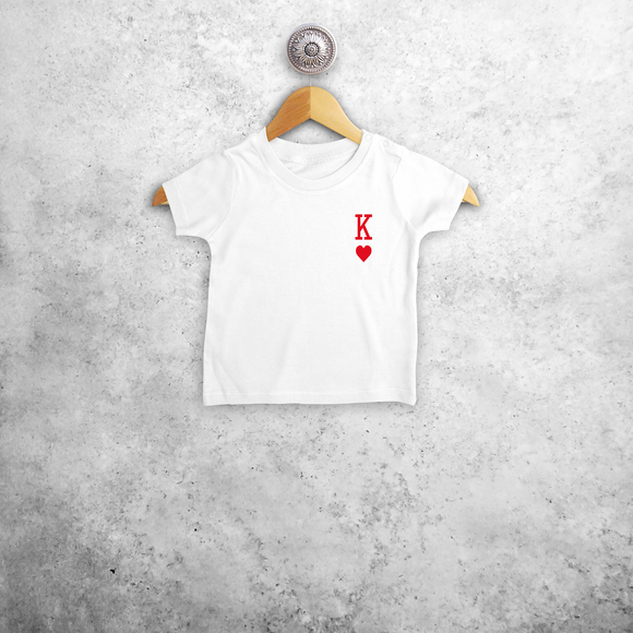 'King of hearts' baby shirt met korte mouwen