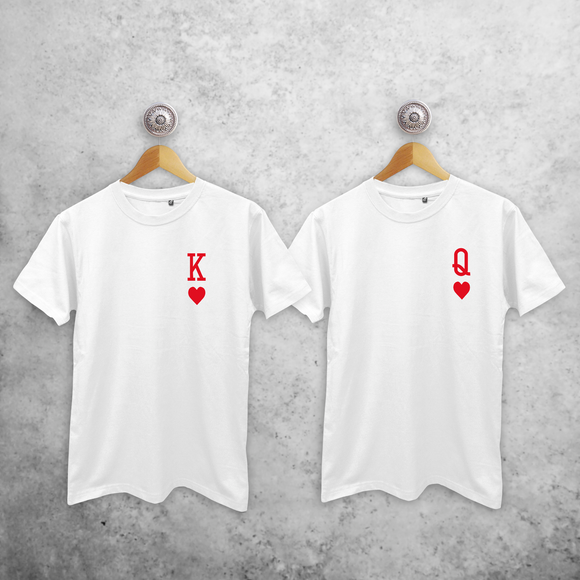 'King of hearts' & 'Queen of hearts' koppel shirts