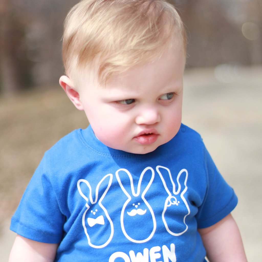 Chique konijntjes baby shirt met korte mouwen